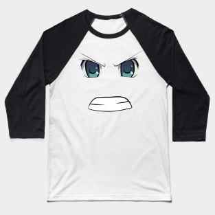Angry Anime Face Baseball T-Shirt